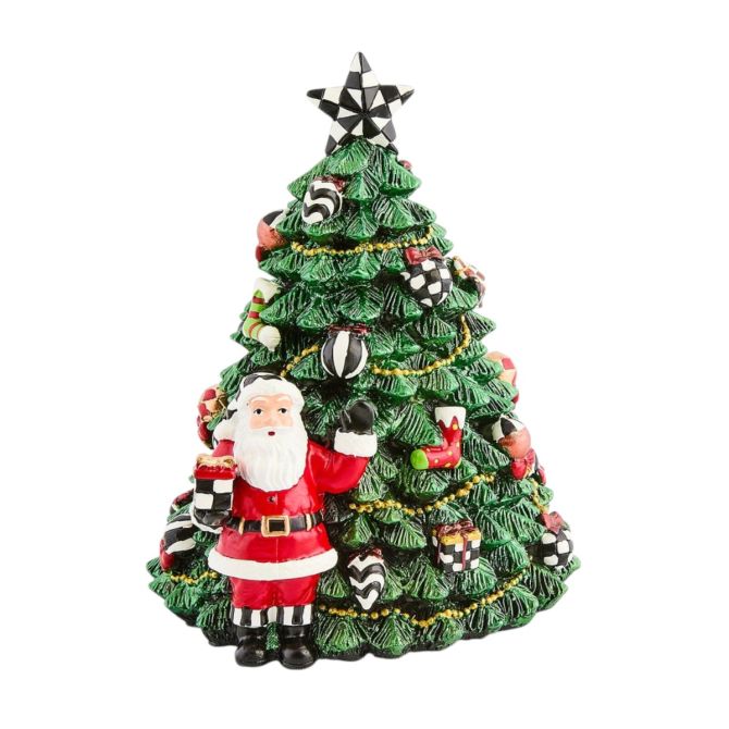 MacKenzie-Childs Courtly Christmas Tree Rotating Music Box