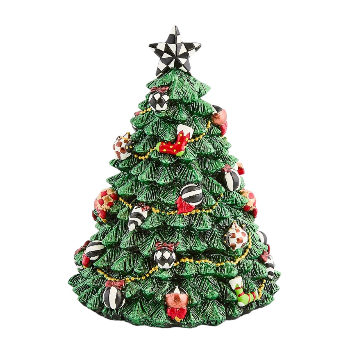 MacKenzie-Childs Courtly Christmas Tree Rotating Music Box