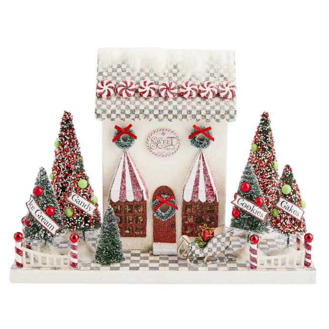 MacKenzie-Childs Check It Out Illuminated Sweet Shop Paper House