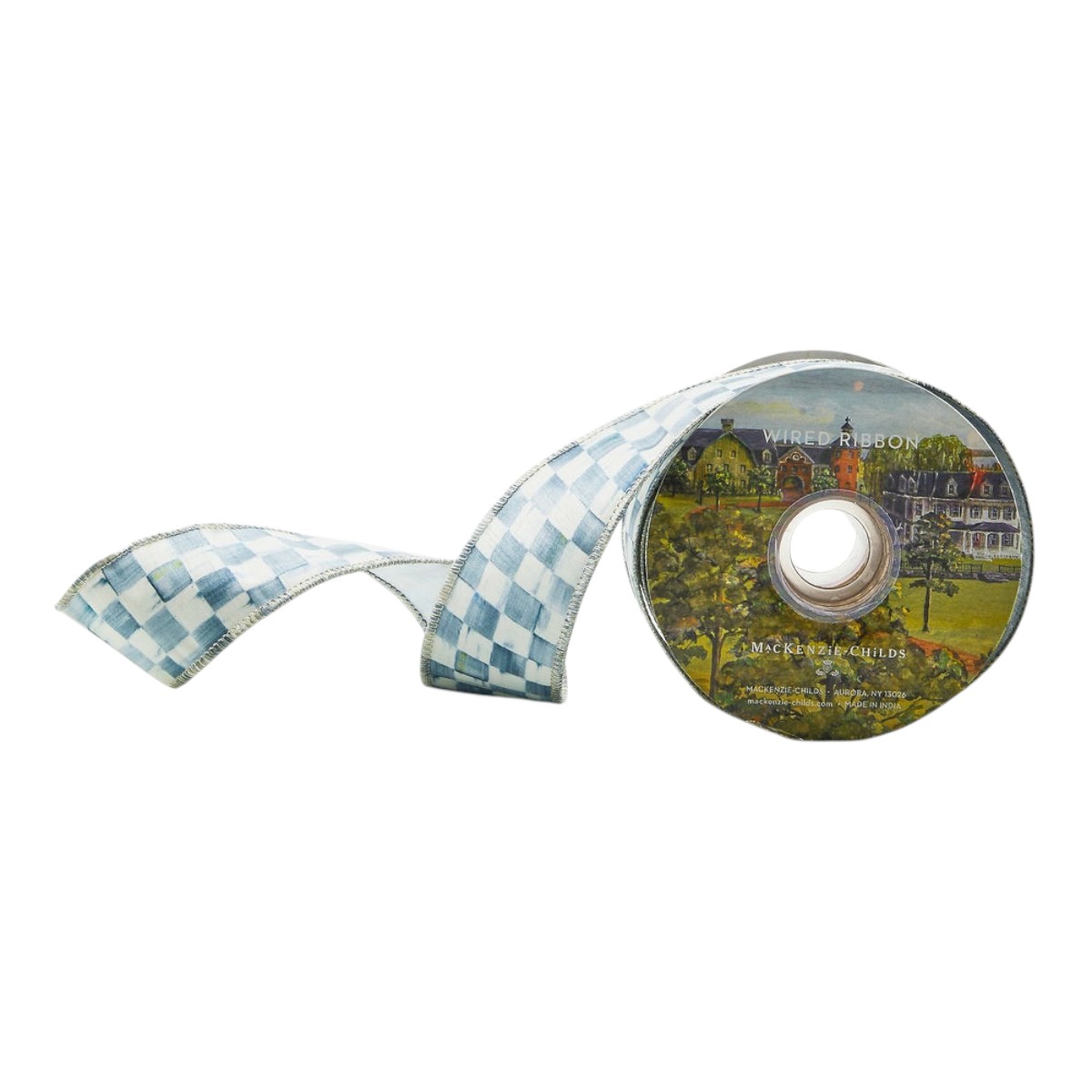 MacKenzie-Childs Sterling Check Ribbon, 2