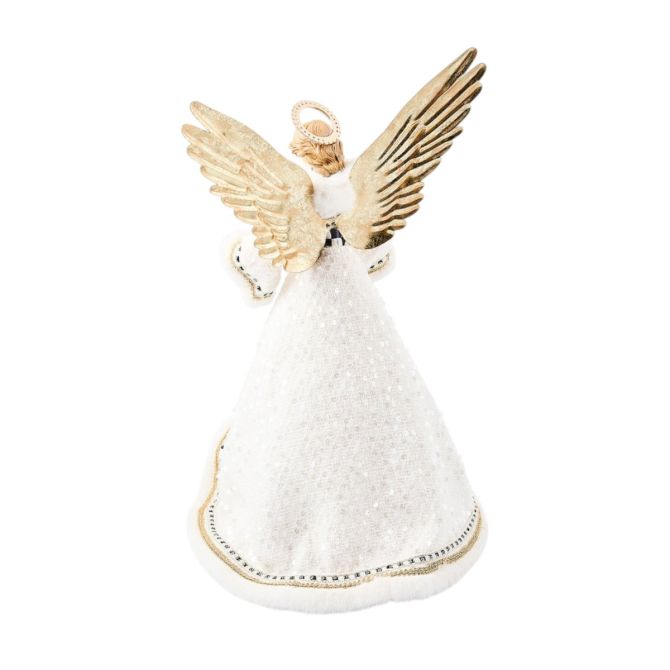 MacKenzie-Childs Courtly Noel Fabric Angel Tree Topper | 35509