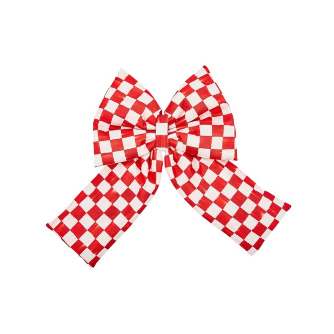 MacKenzie-Childs Red Check Bow, Large