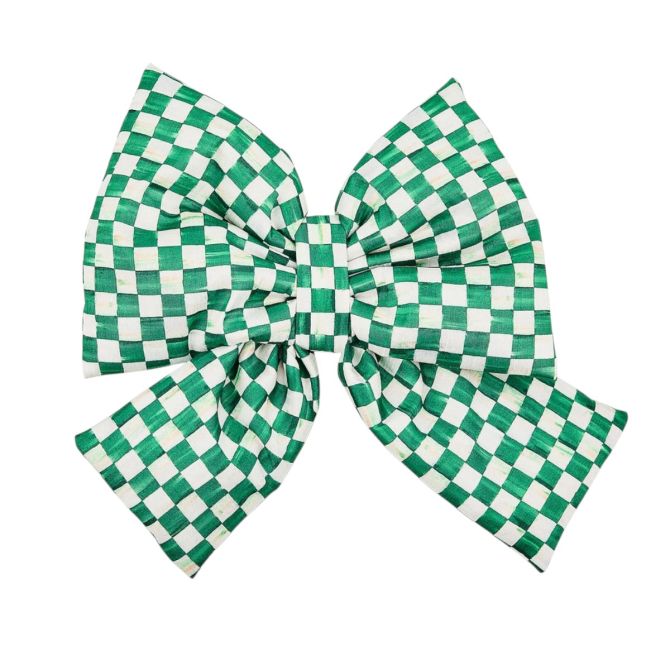 MacKenzie-Childs Green Check Bow, Medium