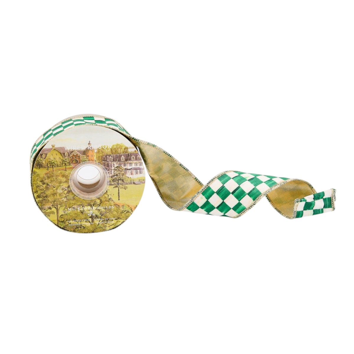 MacKenzie-Childs Green Check Ribbon, 2