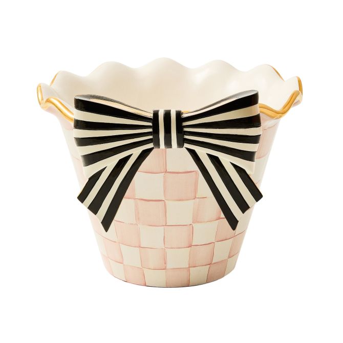 MacKenzie-Childs Pretty As A Bow Climber Pot / Planter