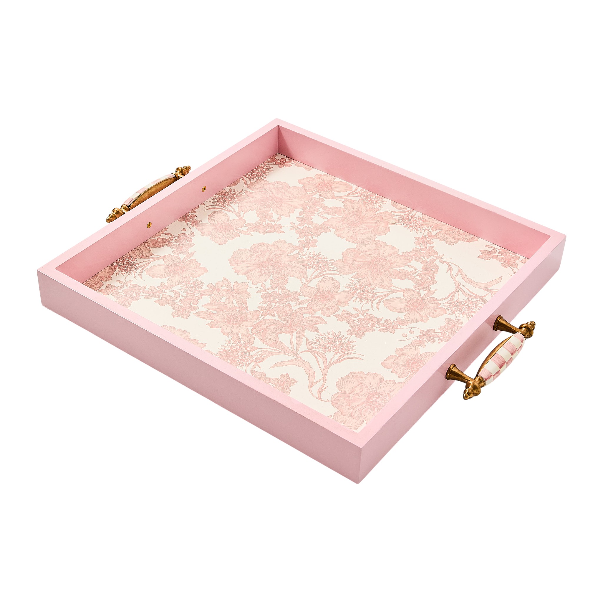 MacKenzie-Childs English Garden Tray, Rosy