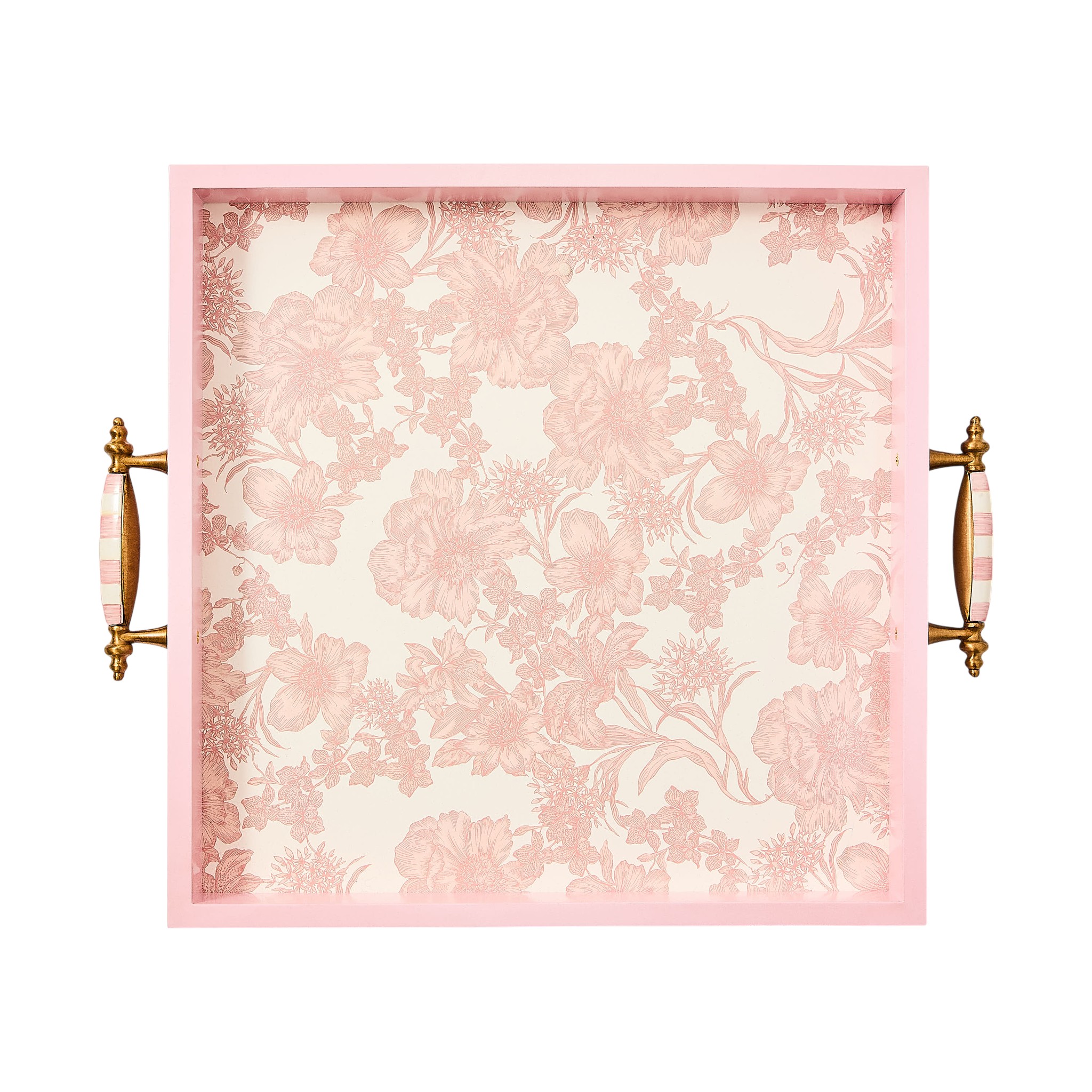MacKenzie-Childs English Garden Tray, Rosy