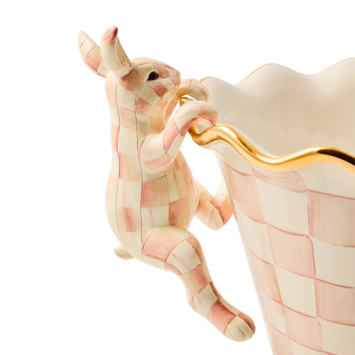 MacKenzie-Childs Funny Bunny Pot Climber, Rosy Check
