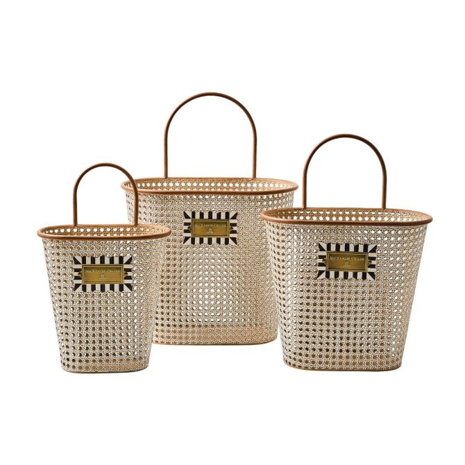 MacKenzie-Childs Cane Baskets, Set of 3