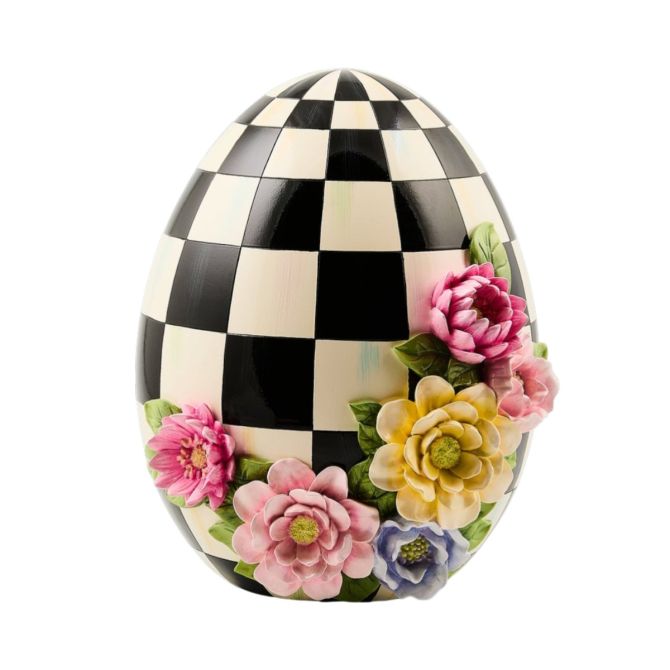 MacKenzie-Childs Floral Tabletop Egg, Frolic Spring
