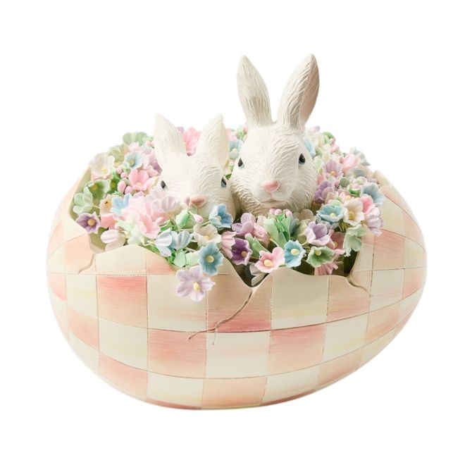 MacKenzie-Childs Peekaboo Egg, Rosy Check