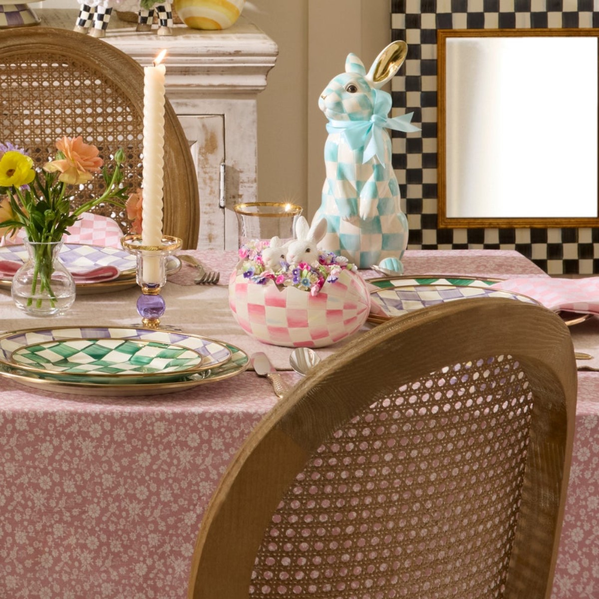 MacKenzie-Childs Peekaboo Egg, Rosy Check