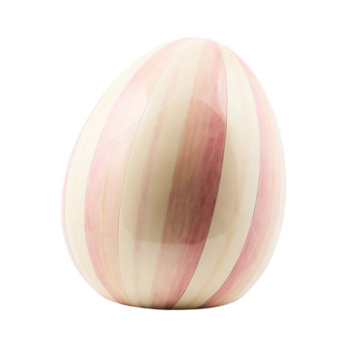 MacKenzie-Childs Medium Egg Figurine, Rosy Stripe