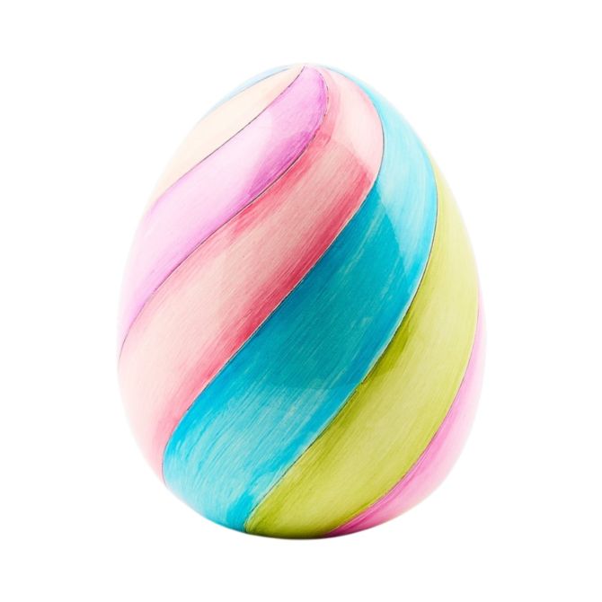 MacKenzie-Childs Swirl Mini Egg, Frolic Spring