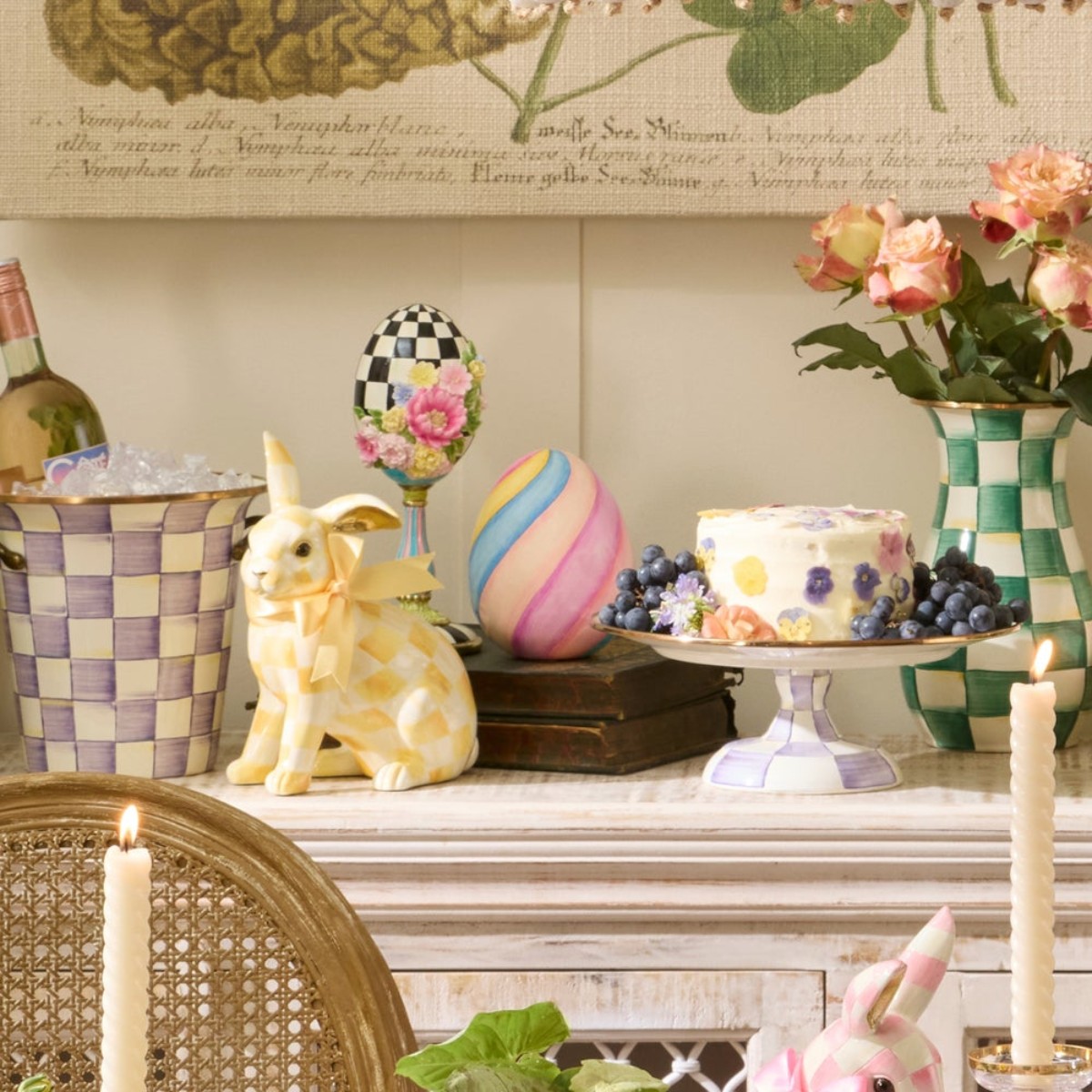 MacKenzie-Childs Swirl Mini Egg, Frolic Spring