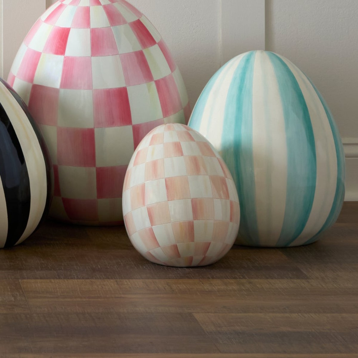 MacKenzie-Childs Small Egg Figurine, Rosy Check