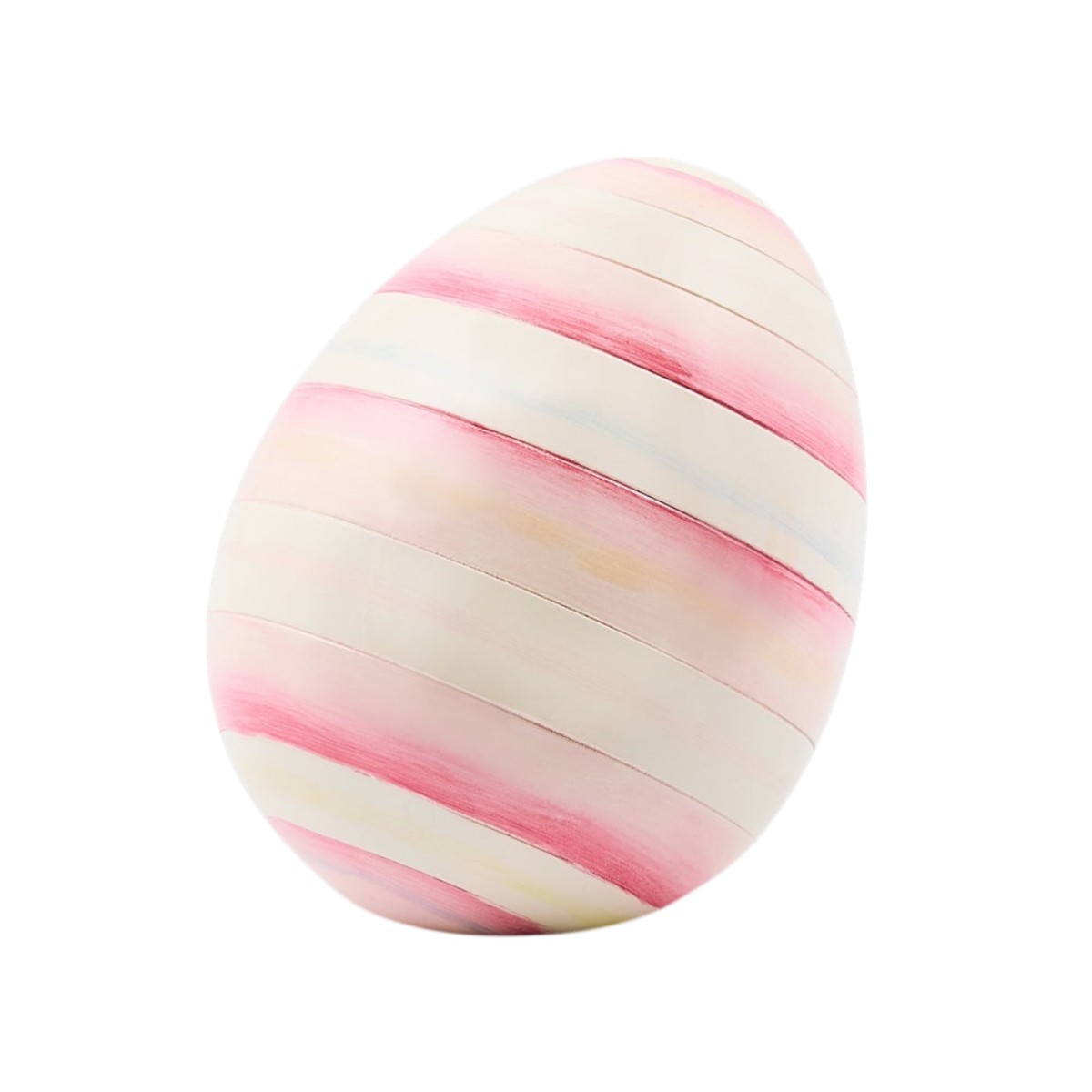 MacKenzie-Childs Mini Egg Figurine, Bubblegum Stripe