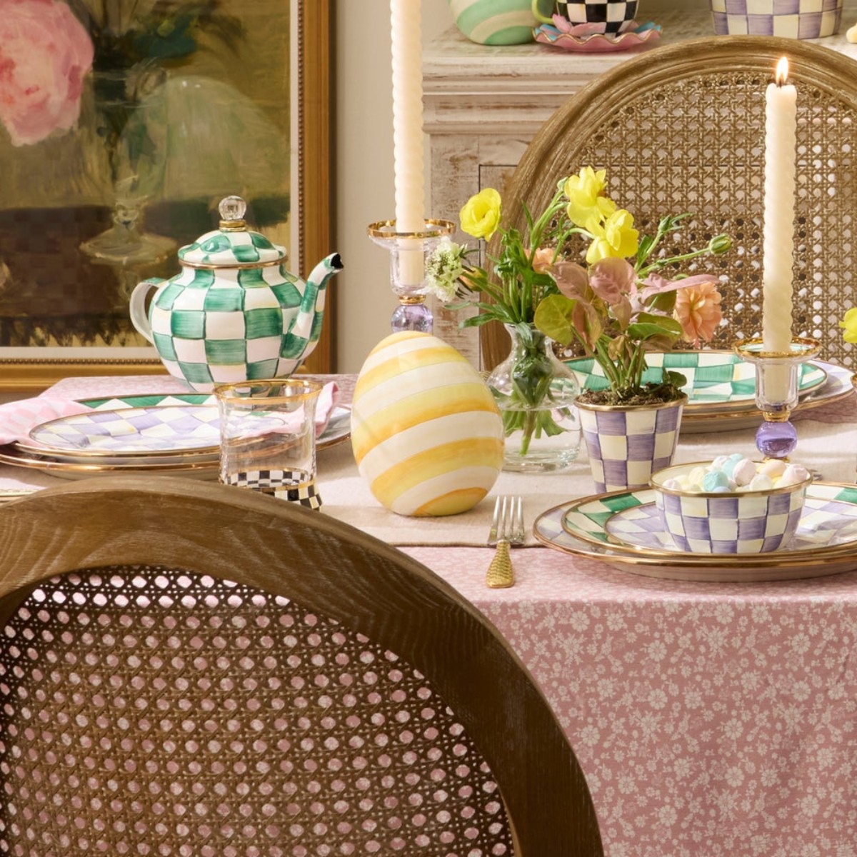 MacKenzie-Childs Mini Egg Figurine, Sunshine