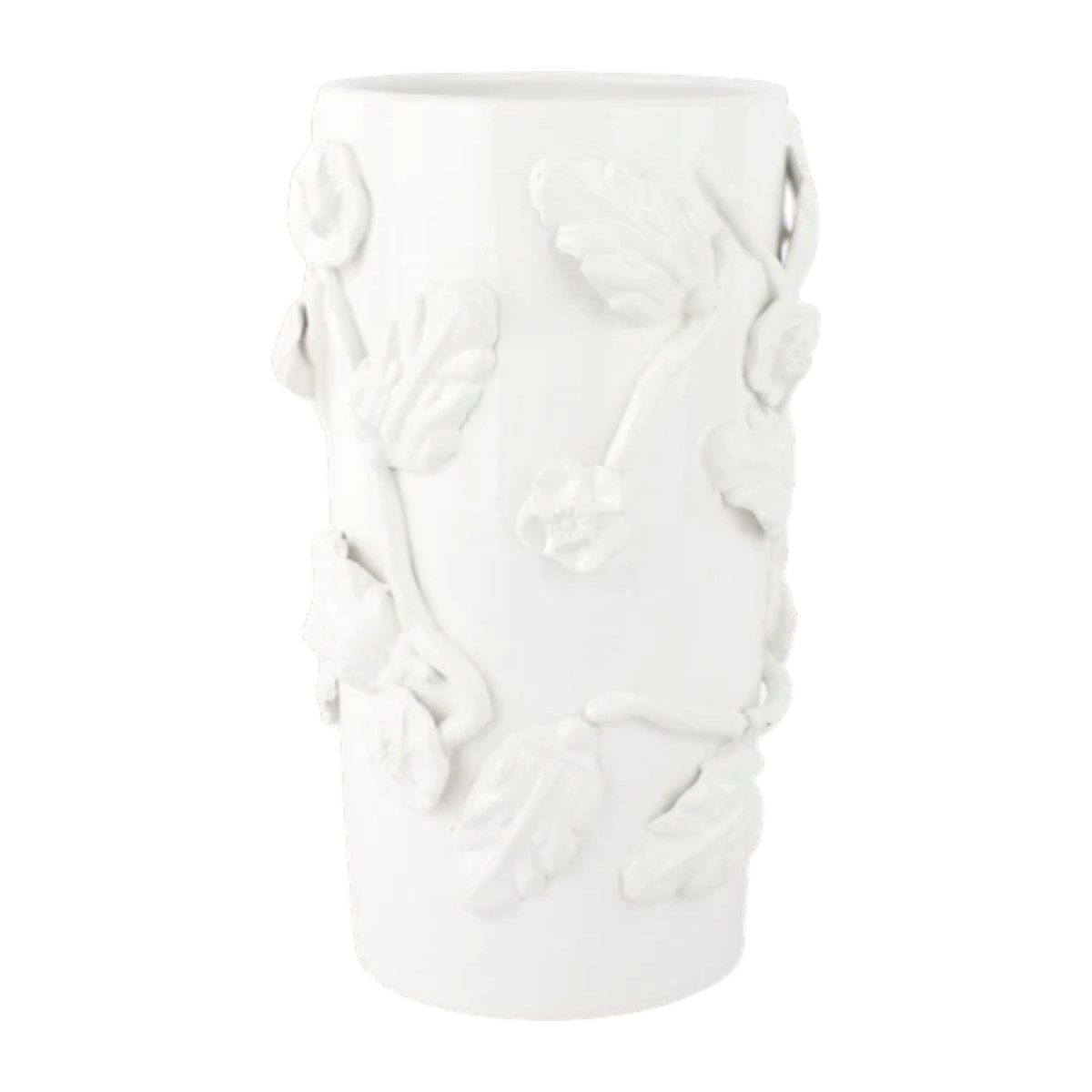 Vietri Bougainvillea Garden White Cachepot, Large