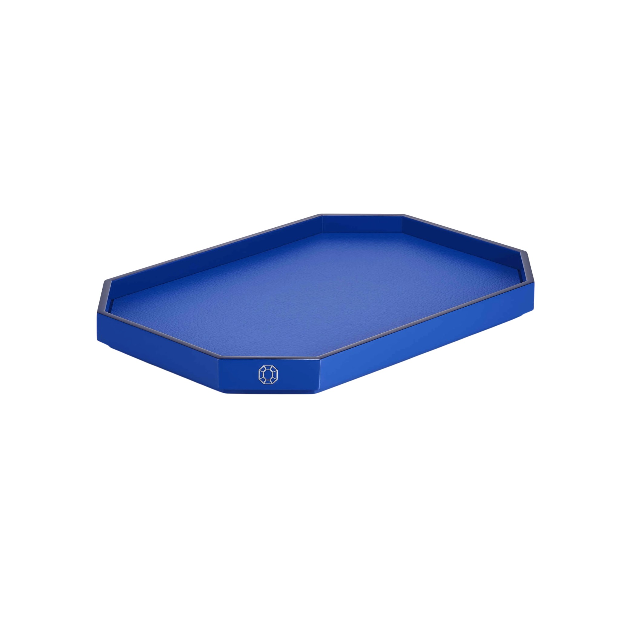 Baccarat Medium Octogone Tray, Blue