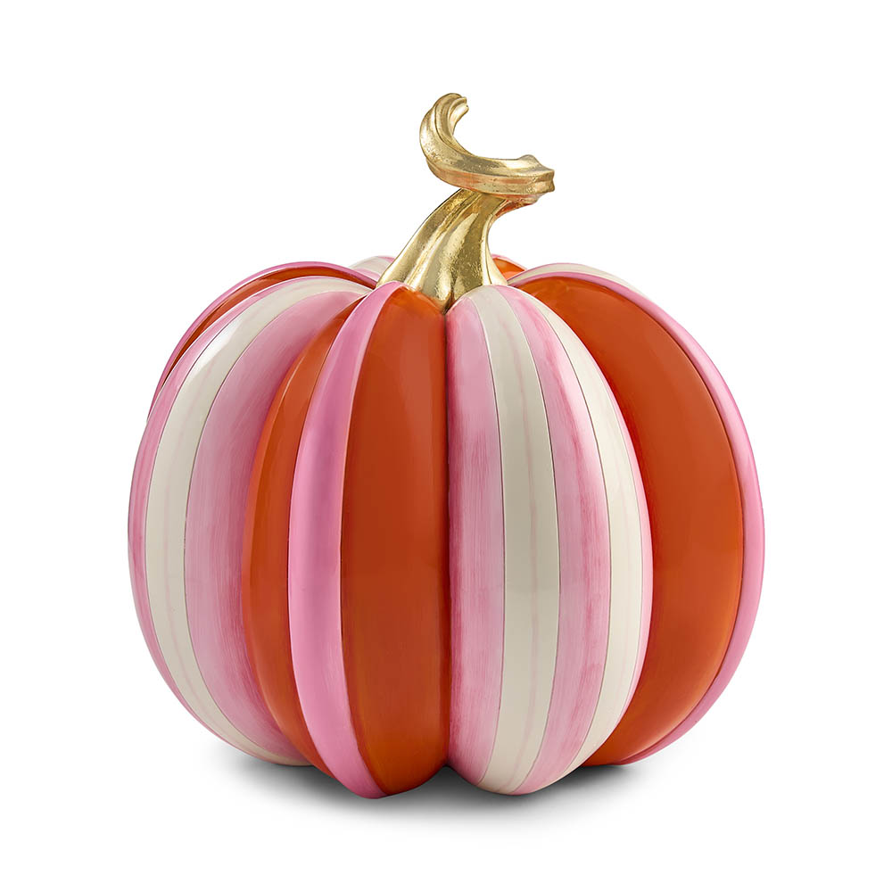 MacKenzie-Childs Glam 'O' Ween Fairytale Stripe Pumpkin