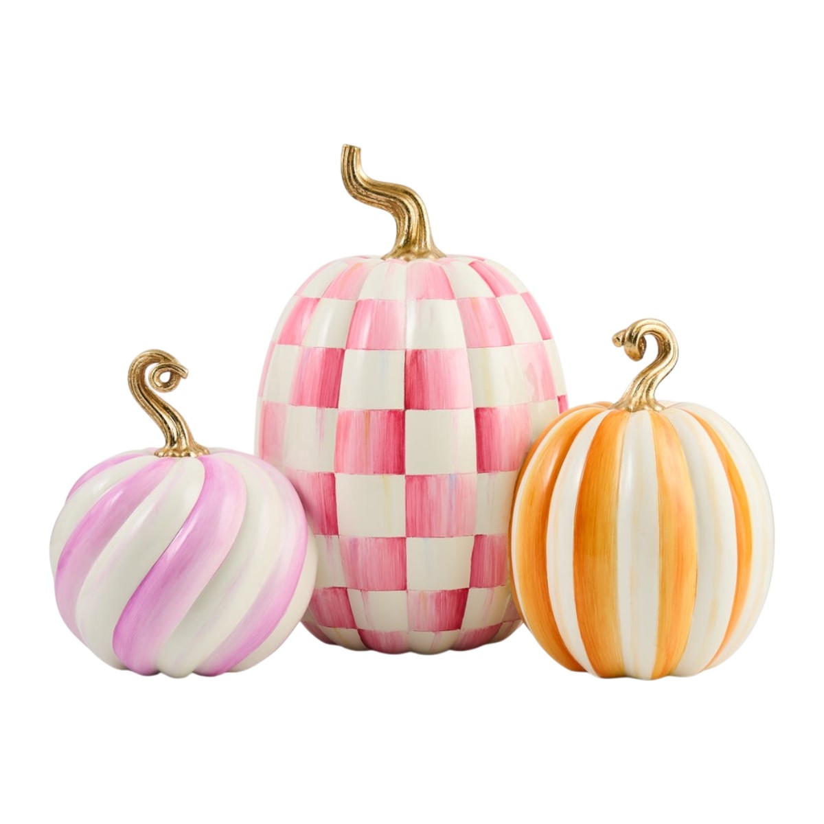 MacKenzie-Childs Glam 'O' Ween Pumpkin Trio Centerpiece
