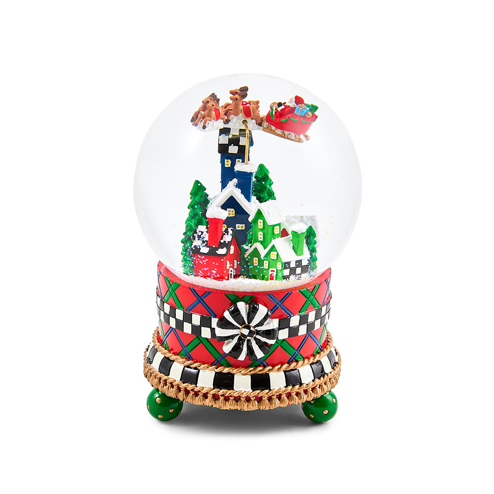 MacKenzie-Childs Tartan Village Snow Globe