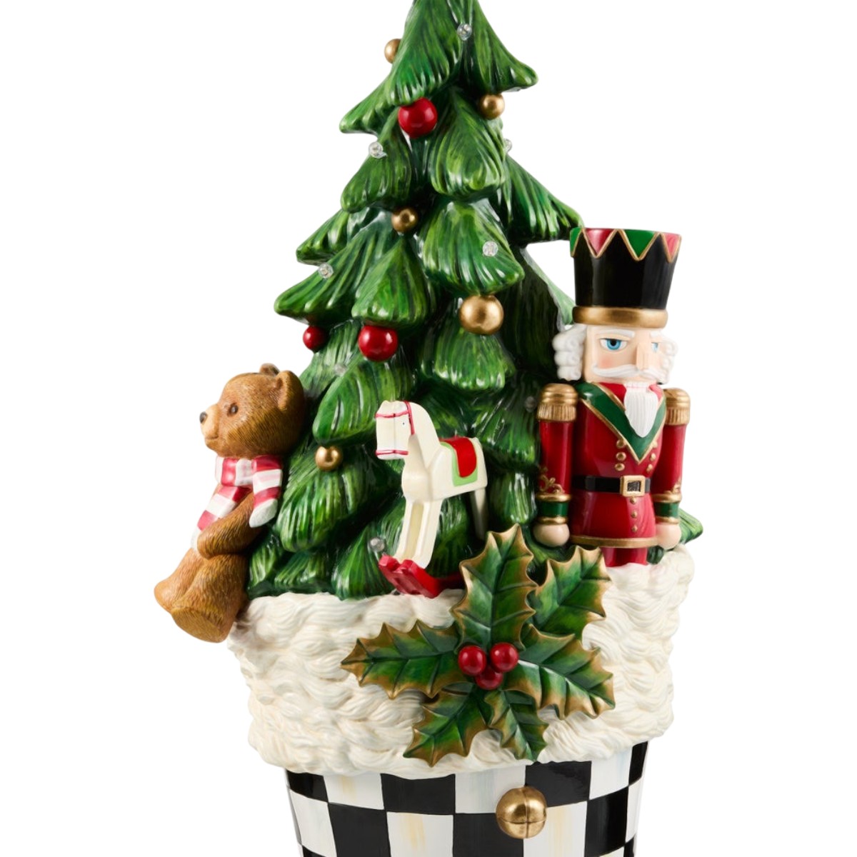 MacKenzie-Childs Illuminated Trophy Santa Boot