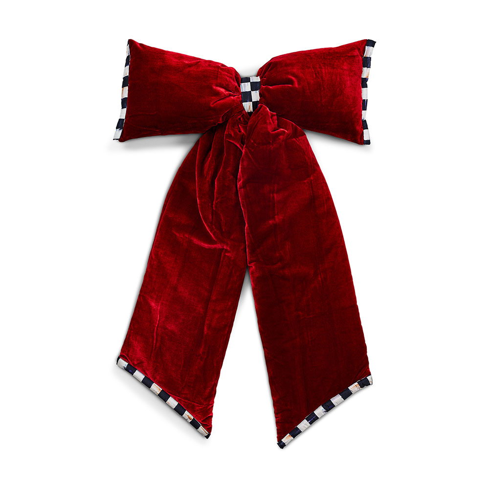 MacKenzie-Childs Velvet Jumbo Bow, Red