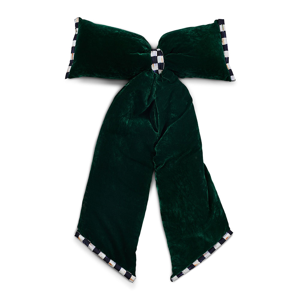 MacKenzie-Childs Velvet Jumbo Bow, Green