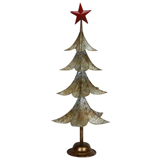 Kalalou Metal Tree With Red Star Small Borsheims Kalalou Metal Tree With Red Star Small