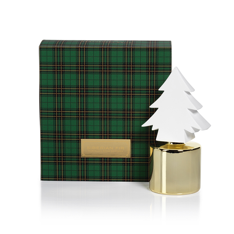 Zodax Siberian Fir Tree Diffuser with Gold Stand CH4998 Borsheims