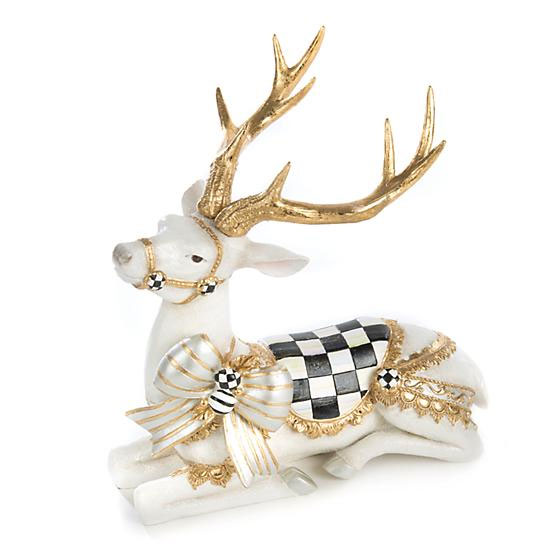 MacKenzie-Childs White Bow Tie Deer, Resting