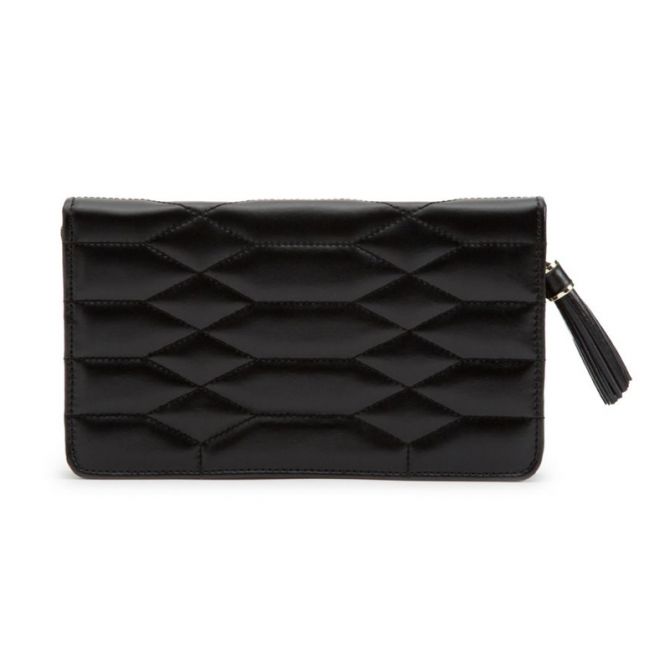 WOLF Caroline Portfolio Jewelry Box, Black