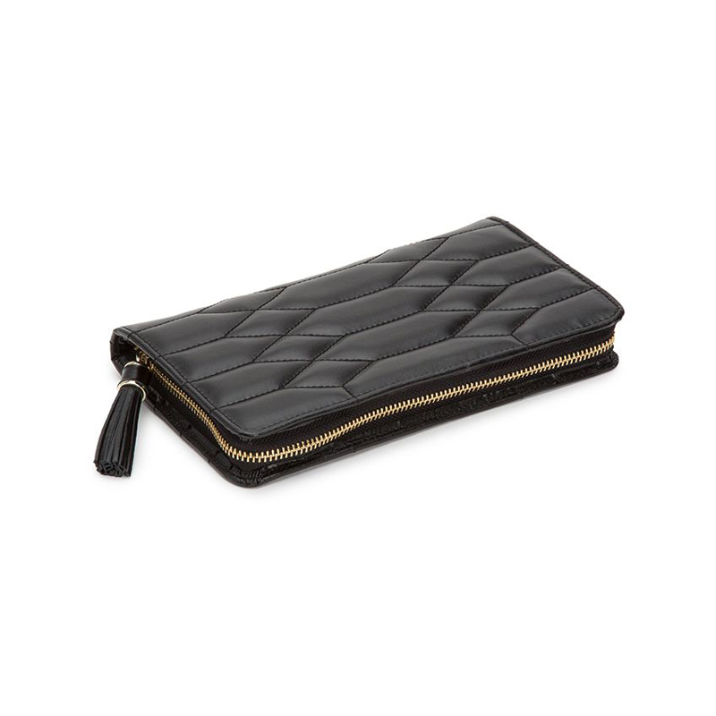 WOLF Caroline Portfolio Jewelry Box, Black