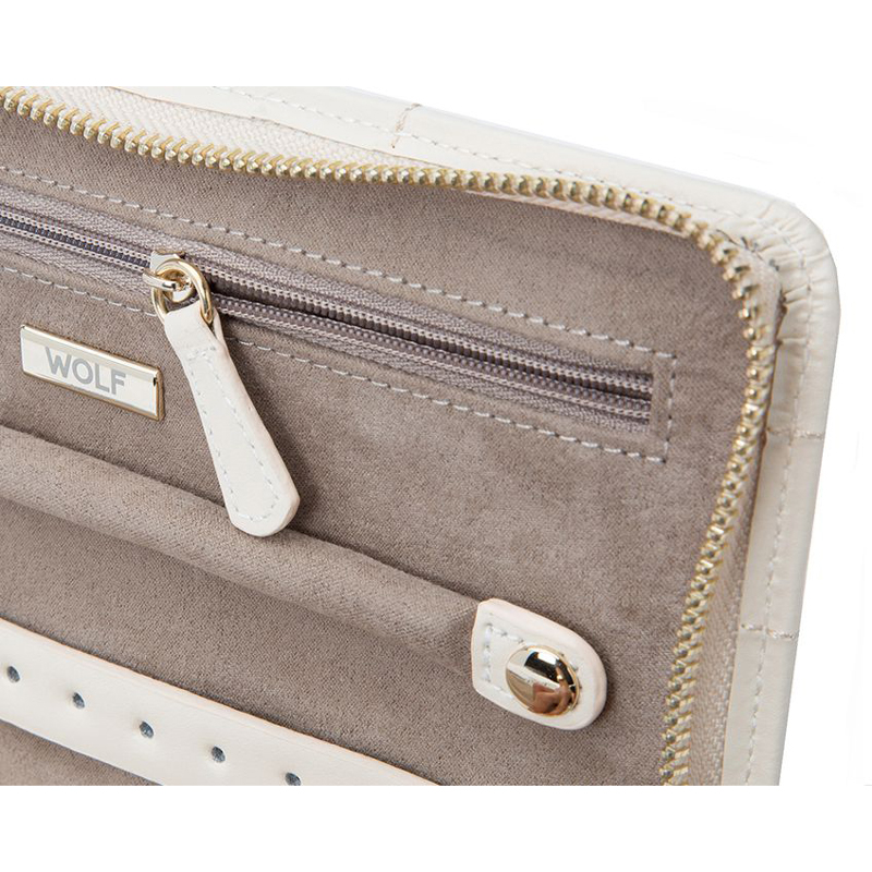 WOLF Caroline Portfolio Jewelry Box, Ivory