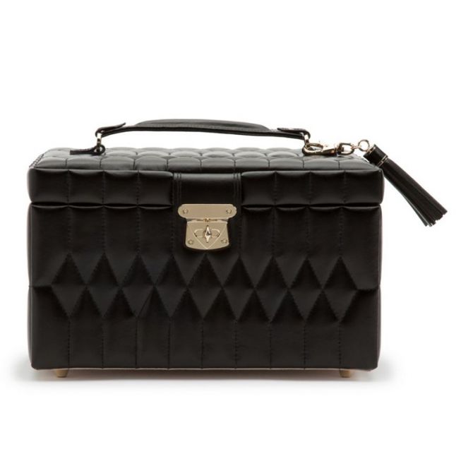 WOLF Caroline Medium Jewelry Box, Black