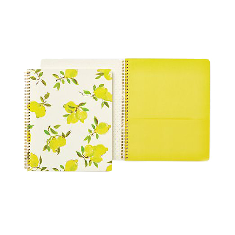 Kate Spade Lemon Large Spiral Notebook | Borsheims