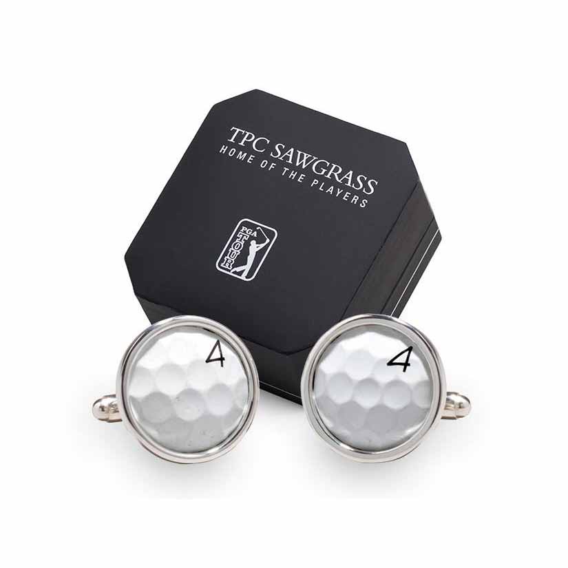Tokens & Icons TPC Sawgrass Golf Ball Cuff Links