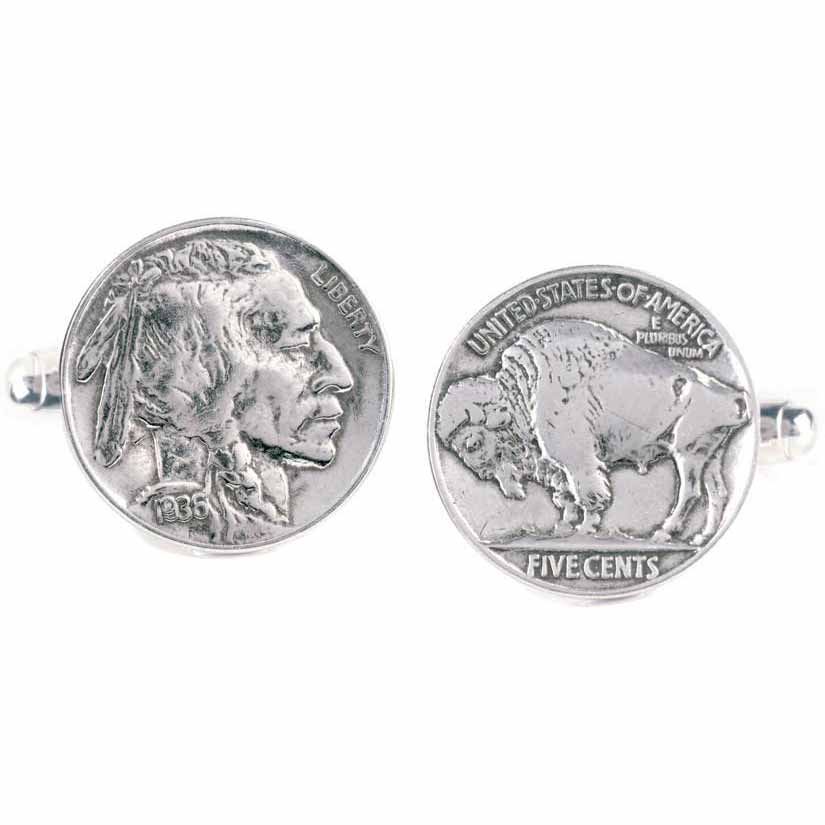 Tokens & Icons Buffalo Nickel Cuff Links