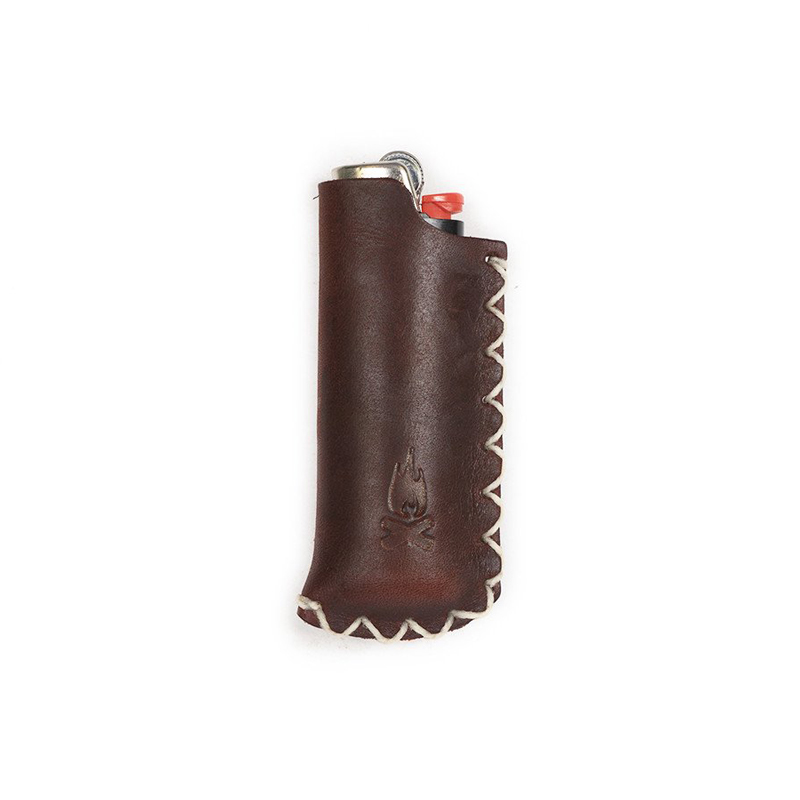 Rustico Ember Leather Lighter Sleeve, Charcoal