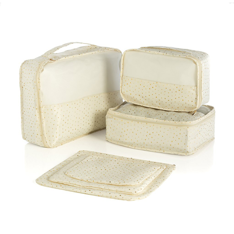 Shiraleah Alba 6 Piece Travel Organizer Set, Ivory 0239016IV