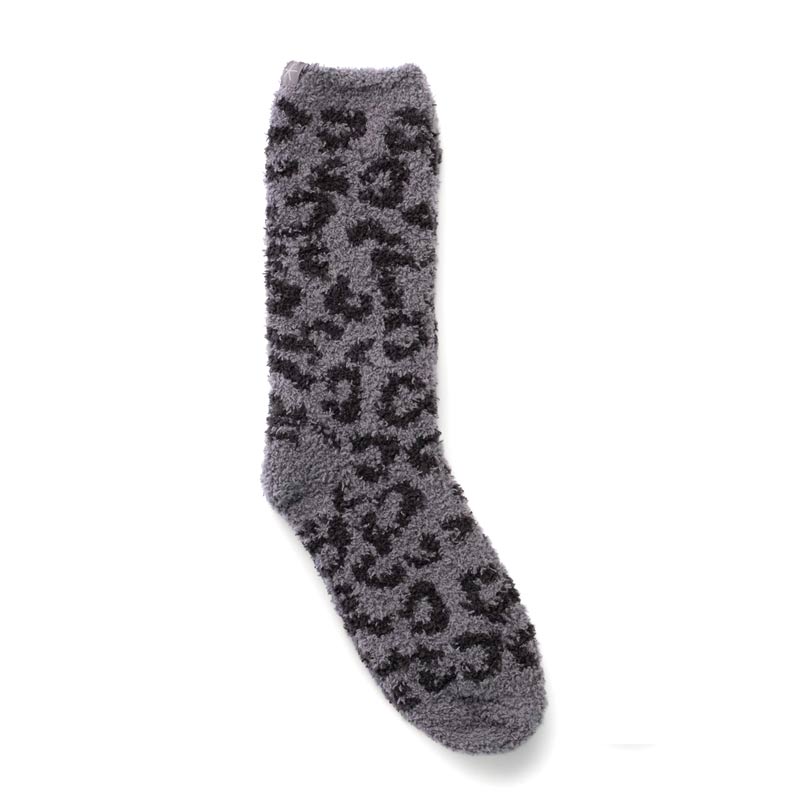 Barefoot Dreams CozyChic Women's Barefoot In The Wild Socks, Graphite and Carbon