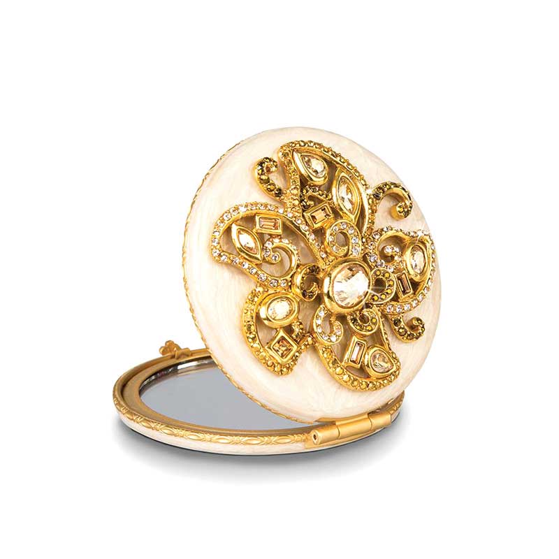Jay Strongwater Elizabeth Flower Jeweled Compact