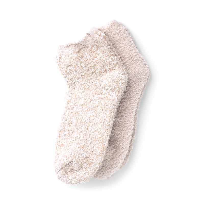 Barefoot Dreams CozyChic 2 Pair Tennis Sock Set, Stone