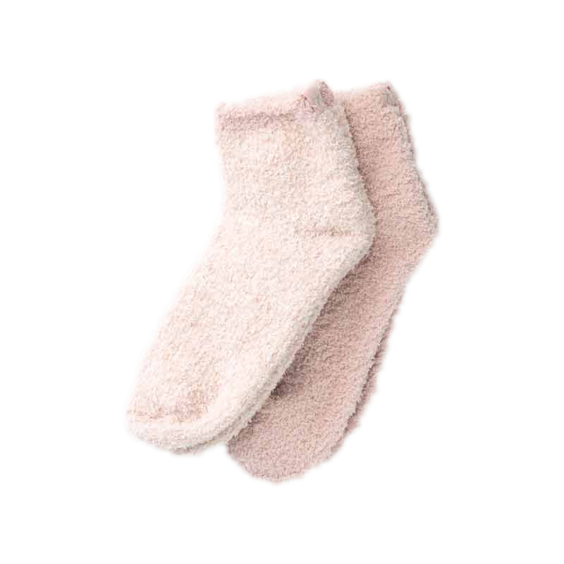 Barefoot Dreams CozyChic 2 Pair Tennis Sock Set, Dusty Rose