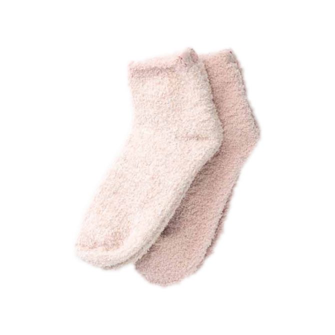 Barefoot Dreams CozyChic 2 Pair Tennis Sock Set, Dusty Rose