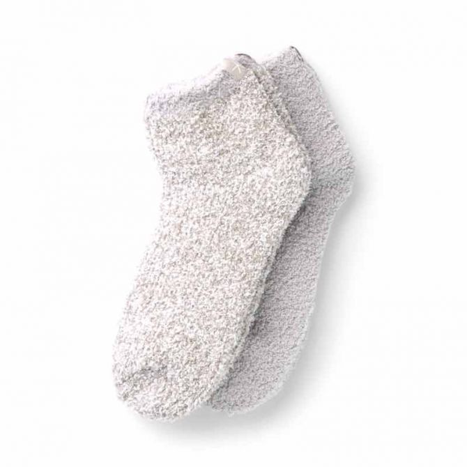 Barefoot Dreams CozyChic 2 Pair Tennis Sock Set, Oyster