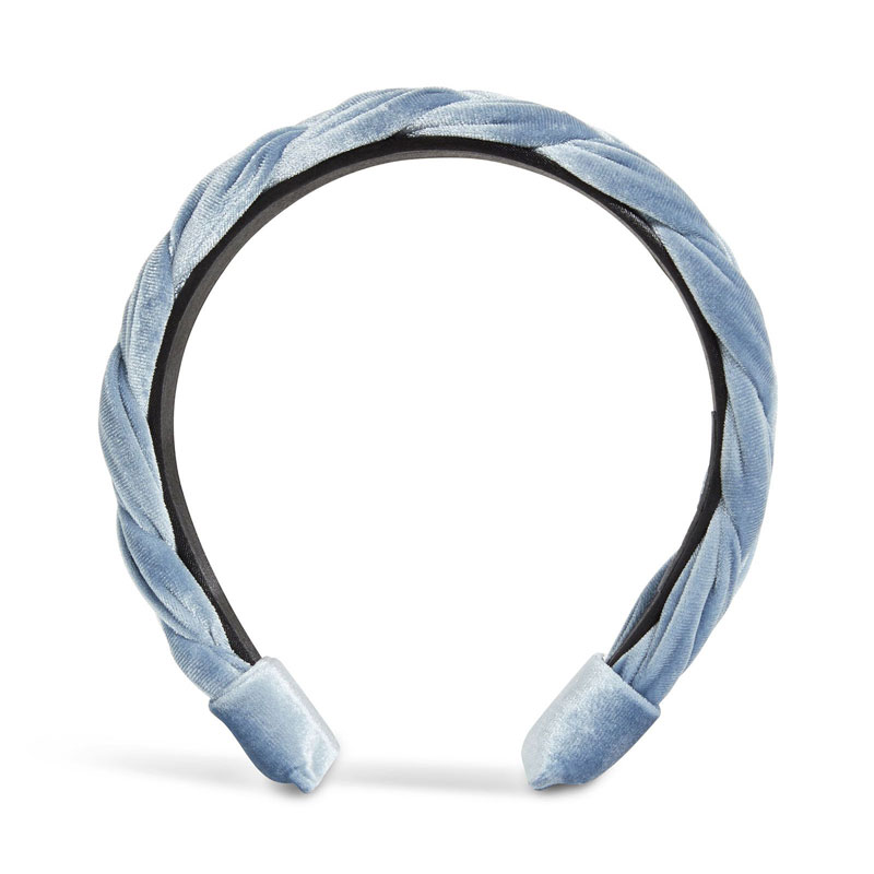 Kendra Scott Velvet Braided Headband in Blue Ombre