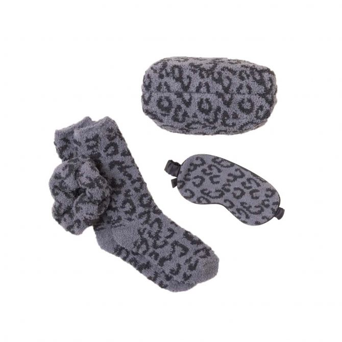 Barefoot Dreams cozychic scrunchie and sock set Barefoot Dreams Eye Mask, Scrunchie and Sock Set - Lux Boutique main image 2